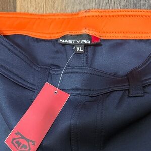 Nasty Pig Dark Blue pant with orange and white stripes
